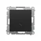 Simon 55 WMDL-0103Lx-149 Staircase switch with LED backlight, backlight as in single switch (module) 10 AX, 250 V~, quick connectors; Matte black