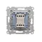 Simon 55 WMDL-0104xx-114 Connecteur en croix (module) 10 AX, 250 V~, connecteurs rapides ; Gris clair mat