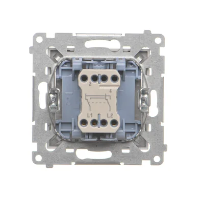 Simon 55 WMDL-0104xx-114 Connettore a croce (modulo) 10 AX, 250 V~, connettori rapidi; Grigio chiaro opaco