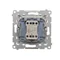 Simon 55 WMDL-0105Lx-144 Staircase switch with LED backlight, backlight as in single switch (module) 10 AX, 250 V~, quick connectors; Champagne matt