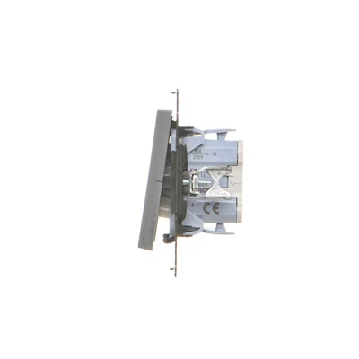 Simon 55 WMDL-0106L1-116 Drei-Positionen-Rollladenschalter 1-0-2 (Modul) 10 A, 250 V~, Schnellverbinder; Mattgraphit