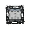 Simon 55 WMDL-0106L2-111 Double roller shutter switch, three positions, 1-0-2 (module), 10 A, 250 V~, quick connectors; Matte white