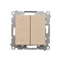 Simon 55 WMDL-0106L2-144 Interruptor doble de tres posiciones para persiana enrollable 1-0-2 (módulo) 10 A, 250 V~, conectores rápidos; Champagne mate