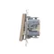 Simon 55 WMDL-0106L2-144 Interruptor doble de tres posiciones para persiana enrollable 1-0-2 (módulo) 10 A, 250 V~, conectores rápidos; Champagne mate