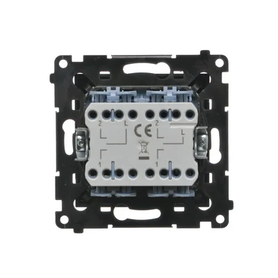 Simon 55 WMDL-0106L2-149 Double three-position roller shutter switch 1-0-2 (module) 10 A, 250 V~, quick connectors; Matte black