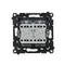 Simon 55 WMDL-0106L2-149 Interruptor doble de tres posiciones para persiana enrollable 1-0-2 (módulo) 10 A, 250 V~, conectores rápidos; Negro mate