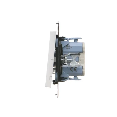 Simon 55 WMDL-0106Lx-111 Connettore a croce senza pittogramma (modulo) 10 AX, 250 V~, connettori rapidi; Bianco opaco
