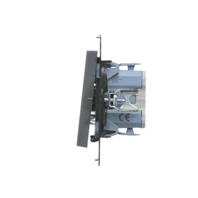 Simon 55 WMDL-0106Lx-116 Connecteur en croix sans pictogramme (module) 10 AX, 250 V~, connecteurs rapides ; graphite mat
