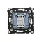 Simon 55 WMDL-0106Lx-143 Connettore a croce senza pittogramma (modulo) 10 AX, 250 V~, connettori rapidi; alluminio opaco