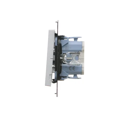Simon 55 WMDL-0106xx-143 Staircase switch without pictogram (module) 10 AX, 250 V~, quick connectors; Matt aluminum