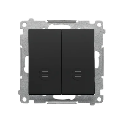 Simon 55 WMDL-0108xx-149 LED backlit switch - separate backlight for each key (module) 10 AX, 250 V~, quick connectors; Matte black