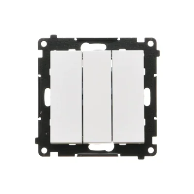 Simon 55 WMDL-031xx3-0111 Module à triple connecteur 10 AX, 250 V~, connecteurs rapides ; blanc mat