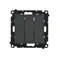 Simon 55 WMDL-031xx3-0149 Dreifachsteckverbinder (Modul) 10 AX, 250 V~, Schnellverbinder; Mattschwarz
