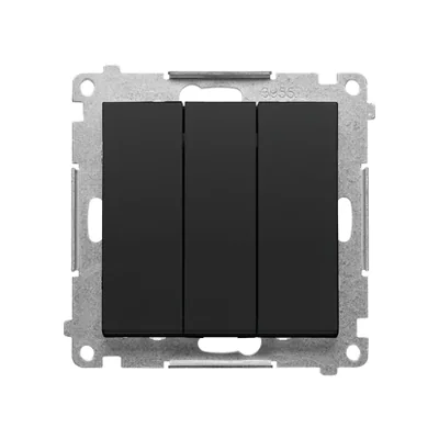Simon 55 WMDL-031xx3-0149 Triple connector (module) 10 AX, 250 V~, quick connectors; Matte black