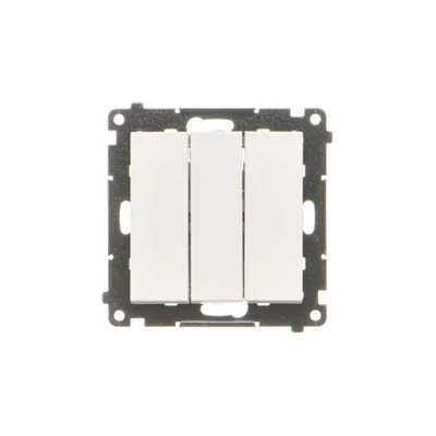 Simon 55 WMDL-031xx4-111 Pulsante triplo (modulo) 10 AX, 250 V~, connettori rapidi; Bianco opaco