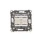 Simon 55 WMDL-040124-111 Botón de doble persiana enrollable, tres posiciones, 1-0-2 (módulo), 10 A, 250 V~, conectores rápidos; Blanco mate