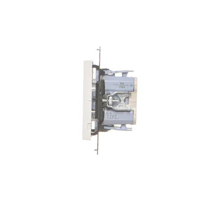 Simon 55 WMDL-040124-111 Double roller shutter button, three positions, 1-0-2 (module), 10 A, 250 V~, quick connectors; Matte white