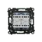 Simon 55 WMDL-040124-116 Double roller shutter button, three positions, 1-0-2 (module), 10 A, 250 V~, quick connectors; Matte graphite