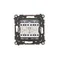Simon 55 WMDL-040124-149 Botón de doble persiana enrollable, tres posiciones, 1-0-2 (módulo), 10 A, 250 V~, conectores rápidos; Negro mate
