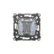 Simon 55 WMDL-050X23-111 Single-pole switch + make button – 2 keys (module) 16 AX, 250 V~, threaded terminals; Matte white