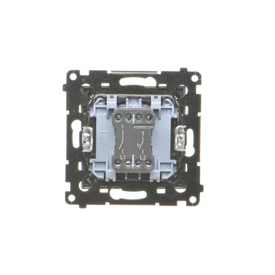 Simon 55 WMDL-050X23-116 Single-pole switch + make button – 2 keys (module) 16 AX, 250 V~, threaded terminals; Matte graphite