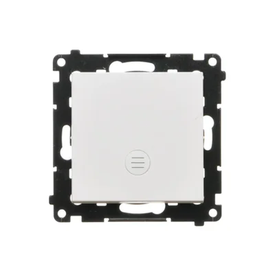 Simon 55 WMDL-0P15xx-111 Bouton-poussoir unique avec rétroéclairage LED (module) 10 AX, 250 V~, connecteurs rapides ; Blanc mat