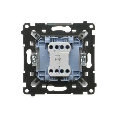 Simon 55 WMDL-0P15xx-111 Pulsador único con retroiluminación LED (módulo) 10 AX, 250 V~, conectores rápidos; Blanco mate