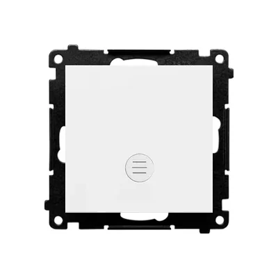 Simon 55 WMDL-0P15xx-111 Single push-button with LED backlight (module) 10 AX, 250 V~, quick connectors; Matte white