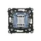Simon 55 WMDL-0P15xx-111 Single push-button with LED backlight (module) 10 AX, 250 V~, quick connectors; Matte white