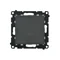 Simon 55 WMDL-0P15xx-149 Bouton-poussoir unique avec rétroéclairage LED (module) 10 AX, 250 V~, connecteurs rapides ; Noir mat