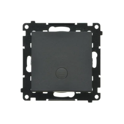 Simon 55 WMDL-0P15xx-149 Single push-button with LED backlight (module) 10 AX, 250 V~, quick connectors; Matte black