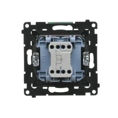 Simon 55 WMDL-0P15xx-149 Single push-button with LED backlight (module) 10 AX, 250 V~, quick connectors; Matte black