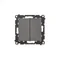 Simon 55 WMDL-0P1xx3-149 Double bouton-poussoir sans pictogramme (module) 10 AX, 250 V~, connecteurs rapides ; Noir mat