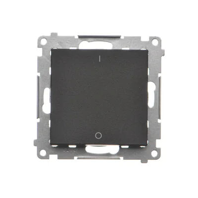 Simon 55 WMDL-0P1xx4-149 Double-pole switch (module) 10 AX, 250 V~, quick connectors; Matte black