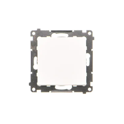 Simon 55 WMDL-0PR4xx-111 Pulsador único, interruptor, sin pictograma (módulo), 10 AX, 250 V~, conectores rápidos; blanco mate