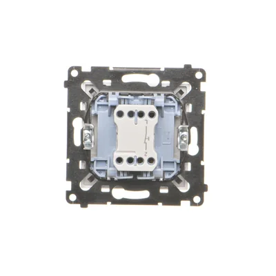 Simon 55 WMDL-0PR4xx-111 Pulsador único, interruptor, sin pictograma (módulo), 10 AX, 250 V~, conectores rápidos; blanco mate