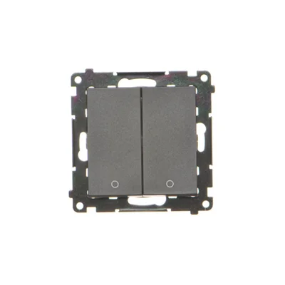 Simon 55 WMDL-TW22A-149 Double pole switch (module) 16 AX, 250 V~, quick connectors; Matte black