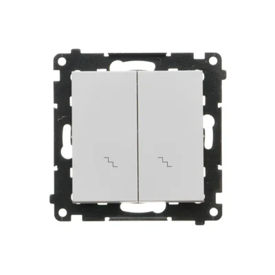 Simon 55 WMDL-TW6-2-114 Double stair switch (module) 10 AX, 250 V~, quick connectors; Light gray matt