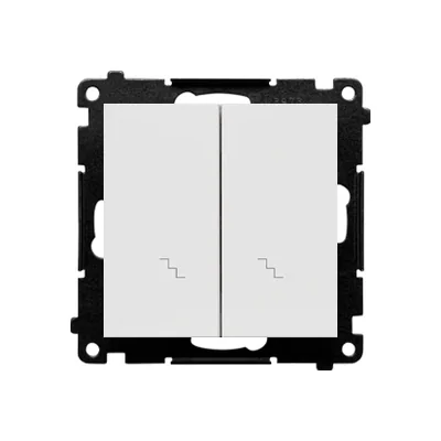 Simon 55 WMDL-TW6-2-114 Interruptor doble para escaleras (módulo) 10 AX, 250 V~, conectores rápidos; Gris claro mate