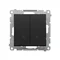 Simon 55 WMDL-TW6-2-149 Interruptor de doble escalera (módulo) 10 AX, 250 V~, conectores rápidos; Negro mate