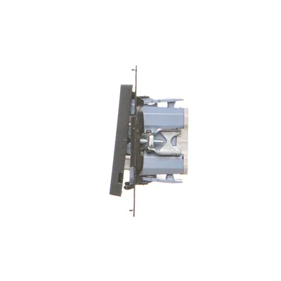 Simon 55 WMDL-TW6-2-149 Interruttore doppio per scale (modulo) 10 AX, 250 V~, connettori rapidi; Nero opaco