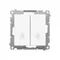 Simon 55 WMDL-TW6-2L2X-111 Double stair switch with backlight without pictogram - separate backlight for each button (module) 10 AX, 250 V~, quick connectors; Matt white