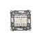 Simon 55 WMDL-TW6-2X-114 Double stair switch without pictogram (module) 10 AX, 250 V~, quick connectors; Light gray matt