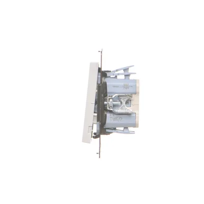 Simon 55 WMDL-TW6-2X-114 Interruttore doppio per scale senza pittogrammi (modulo) 10 AX, 250 V~, connettori rapidi; Grigio chiaro opaco
