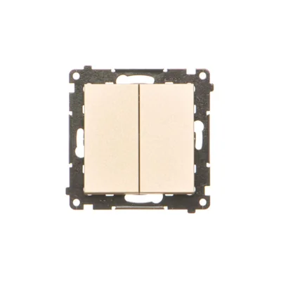 Simon 55 WMDL-TW6-2X-144 Double stair switch without pictogram (module) 10 AX, 250 V~, quick connectors; Champagne matt
