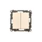 Simon 55 WMDL-TW6-2X-144 Interruptor doble para escaleras sin pictograma (módulo) 10 AX, 250 V~, conectores rápidos; Champagne mate