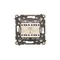 Simon 55 WMDL-TW6-2X-144 Interruptor doble para escaleras sin pictograma (módulo) 10 AX, 250 V~, conectores rápidos; Champagne mate