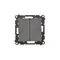 Simon 55 WMDL-TW6-2X-149 Interruttore doppio per scale senza pittogrammi (modulo) 10 AX, 250 V~, connettori rapidi; Nero opaco