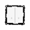 Simon 55 WMDL-TW7-2-111 Conector cruzado doble (módulo) 10 AX, 250 V~, conectores rápidos; Blanco mate