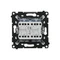 Simon 55 WMDL-TW7-2-111 Conector cruzado doble (módulo) 10 AX, 250 V~, conectores rápidos; Blanco mate